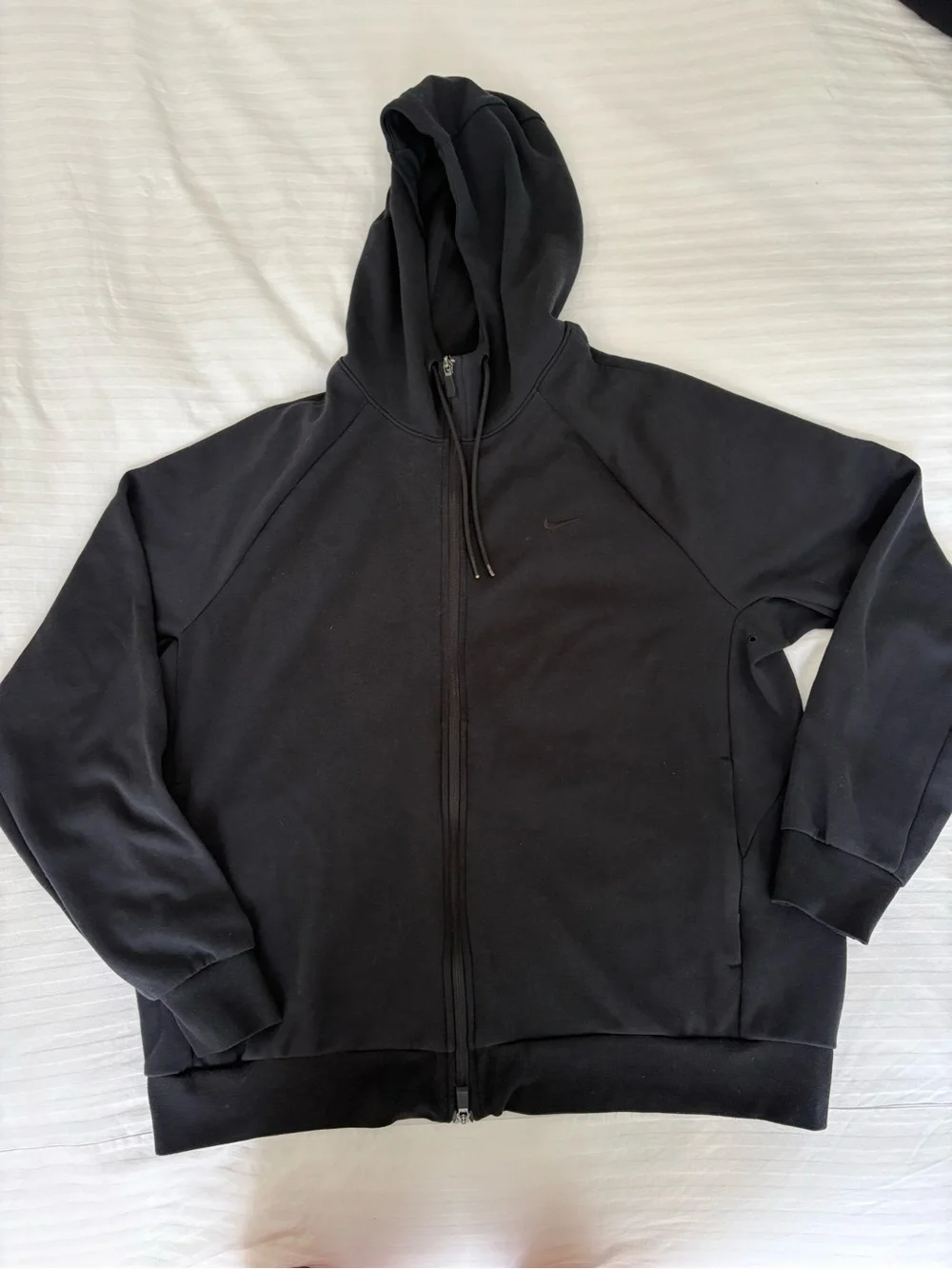 EUC Nike Men's Black Full-Zip Hoodie Sz L